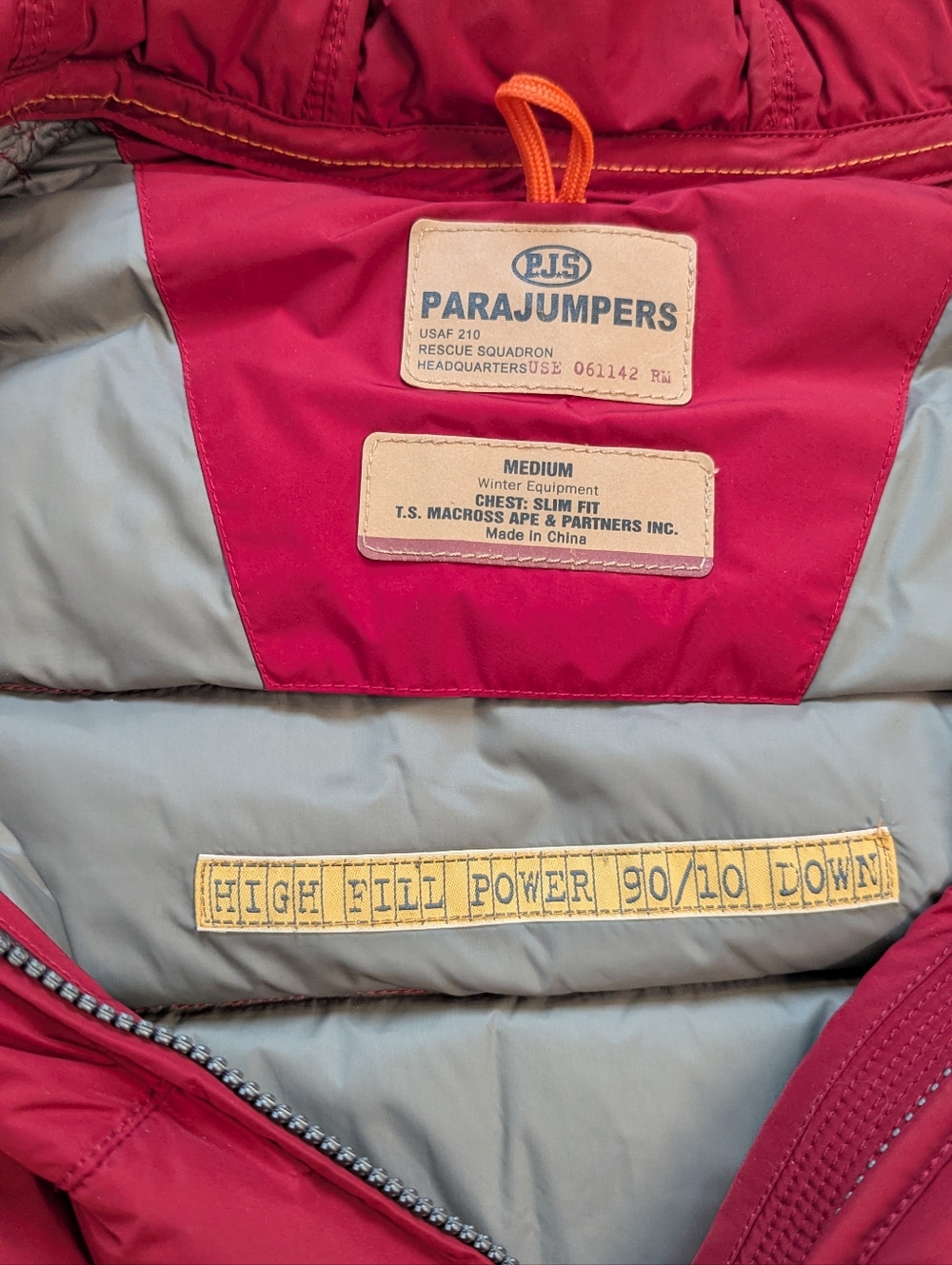 Parajumpers Light Long Bear Jacket M Red | Fur Hood Down Puffer Coat PJS - Picture 5 of 11